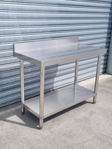 Kitchen Stainless Splashback Bench 1800mmx600mmx900mm