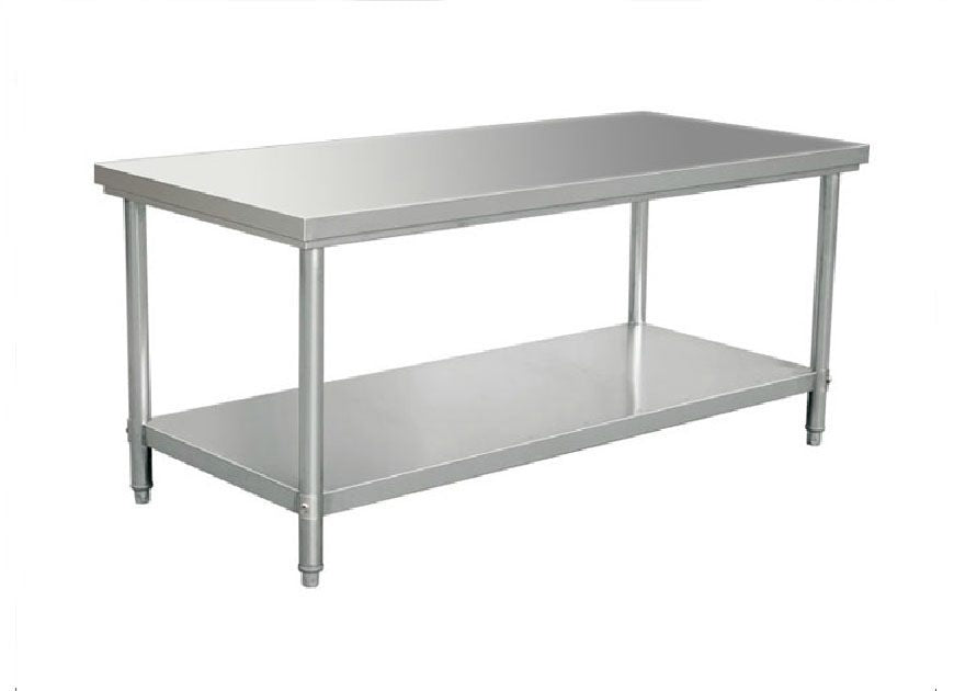 Commercial Kitchen Bench Stainless Steel 2 Tier - 1000x800x900mm Workbench