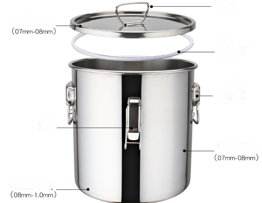 Stock Pot Stainless Steel With Clamps 32 ltr