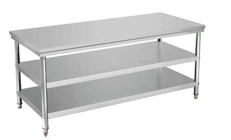 Commercial Kitchen Bench Stainless Steel 3 Tier - 1800x600x900mm High-Quality Workbench