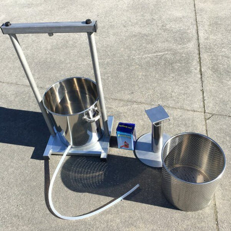 Fruit/Cider Press 12 ltr - Industrial Stainless Steel with Robust Steel Frame